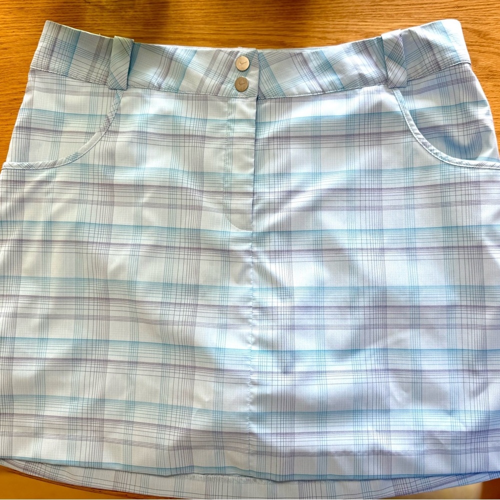 Plaid Blue and White Women's NIKE Golf Skirt
